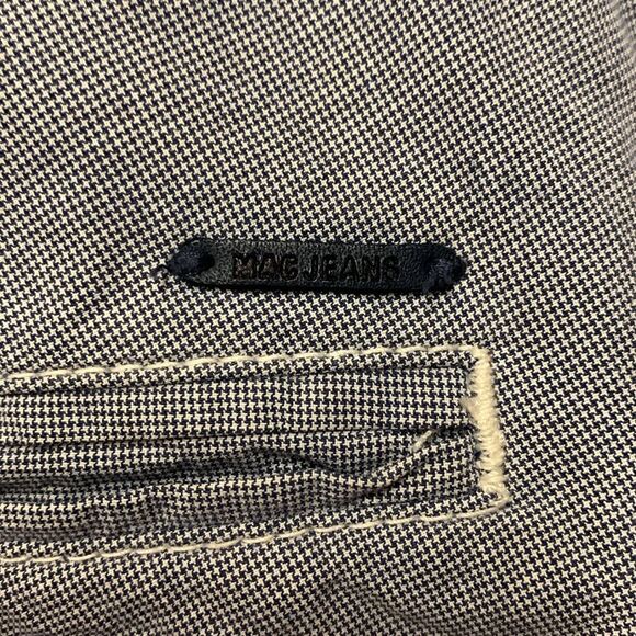 Mac Jeans Lenny Gray Blue Slim Fit Flat Front Chino Style Jeans Size 33/34 - Picture 11 of 15